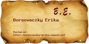Borsoveczky Erika névjegykártya